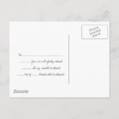 Roze RSVP-kaart Uitnodiging Briefkaart (Achterkant)