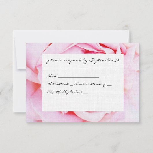 Roze Rsvp met envelop (Achterkant)