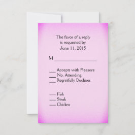 Roze RSVP met Menu