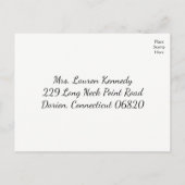 Roze RSVP-Roos Bloed Shabby Chic Wedding Uitnodiging Briefkaart (Achterkant)