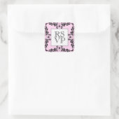  Roze RSVP-Sticker Vierkante Sticker (Tas)