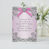 Roze RSVP voor alle doeleinden (Staand voorkant)