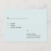 Roze RSVP Wedding Response Briefkaart (Achterkant)