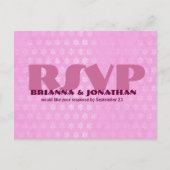 Roze RSVP Wedding Response Briefkaart (Voorkant)