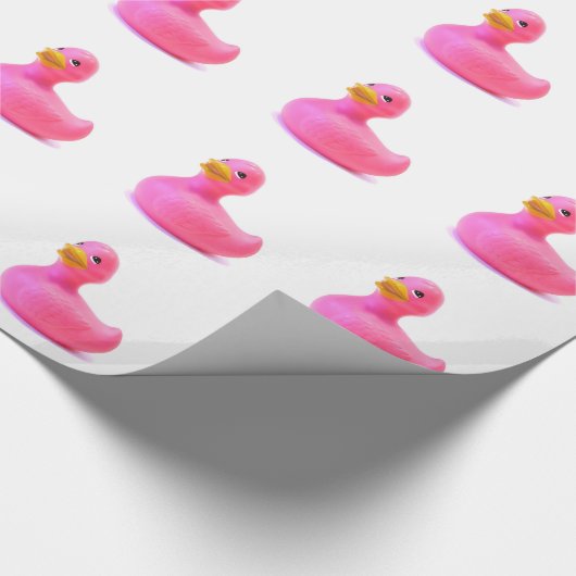 Roze Rubber Duck Cadeaupapier (Hoek)