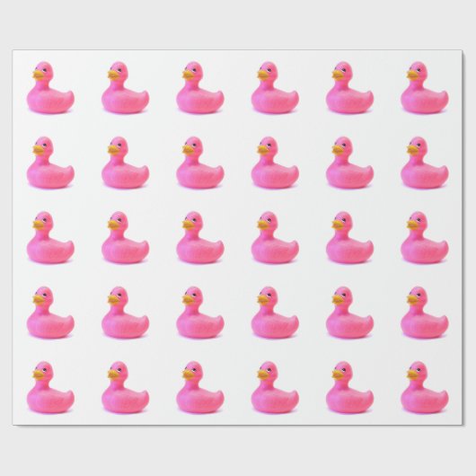 Roze Rubber Duck Cadeaupapier (Vlak)