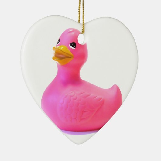 Roze Rubber Duck Keramisch Ornament (Rechts)
