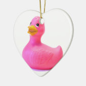 Roze Rubber Duck Keramisch Ornament (Links)