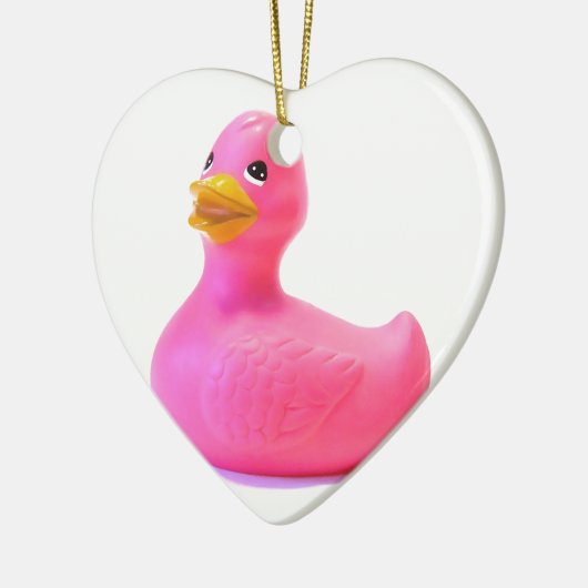 Roze Rubber Duck Keramisch Ornament (Links)
