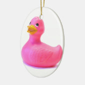 Roze Rubber Duck Keramisch Ornament (Links)