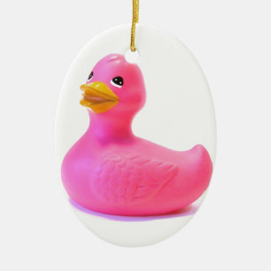 Roze Rubber Duck Keramisch Ornament