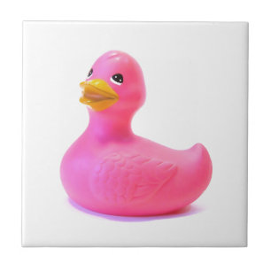 Roze Rubber Duck Tegeltje
