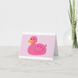 Roze Rubber Ducky Hartelijk dank Bedankkaart