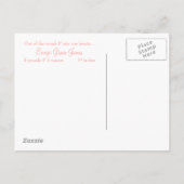 Roze Rubber Ducky Lijst Aankondigingskaart (Achterkant)