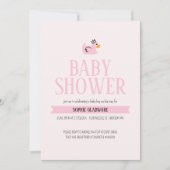 Roze Rubber Eend Baby Meisje Douche Kaart (Voorkant)