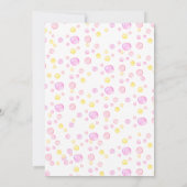 Roze Rubber Eend Baby shower Sjabloon Kaart (Achterkant)