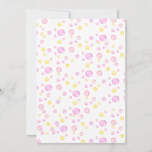 Roze Rubber Eend Baby shower Sjabloon Kaart (Achterkant)