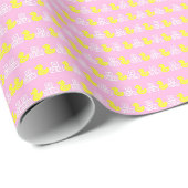 Roze Rubber Eend Cadeaupapier (Rol Hoek)