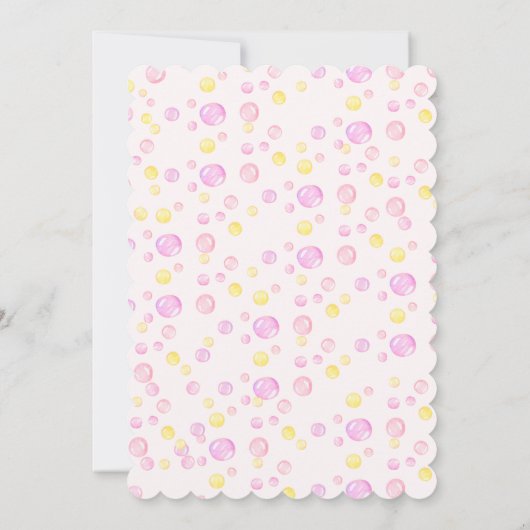 Roze Rubber Eend Doop en Verjaardag Kaart (Achterkant)