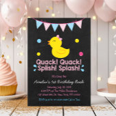 Roze Rubber Euck 1st Birthday Kaart