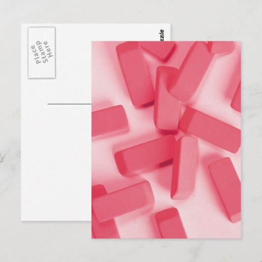 Roze rubber gumpers briefkaart (Voorkant / Achterkant)