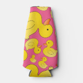 Roze rubbereenden flesjeskoeler (Voorkant)