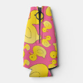 Roze rubbereenden flesjeskoeler (Achterkant)