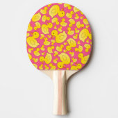 Roze rubbereenden tafeltennisbatje (Voorkant)