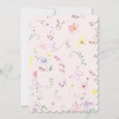 Roze RUBBEREN EEND Luier Feest Template Kaart (Achterkant)