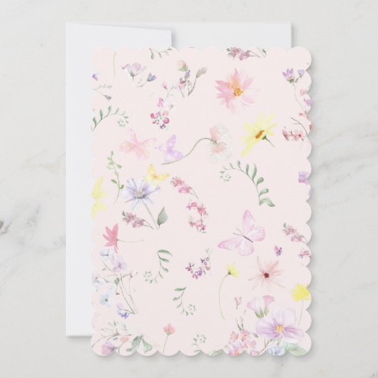 Roze RUBBERENE EEND Luier Feest Template Kaart (Achterkant)