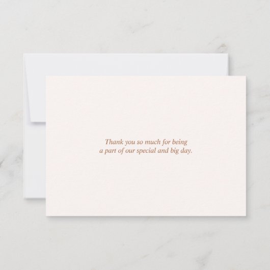 Roze Ruby Chestnut Greenery Eucalyptus Wedding Bedankkaart (Achterkant)