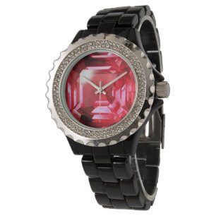 Roze Ruby edelsteen Horloge