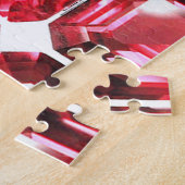 Roze Ruby edelsteen Legpuzzel (Zijkant)