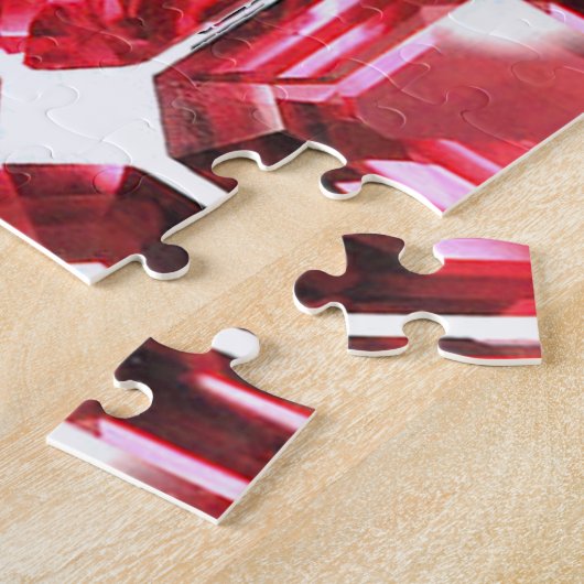 Roze Ruby edelsteen Legpuzzel (Zijkant)