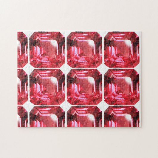 Roze Ruby edelsteen Legpuzzel (Horizontaal)