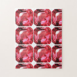 Roze Ruby edelsteen Legpuzzel