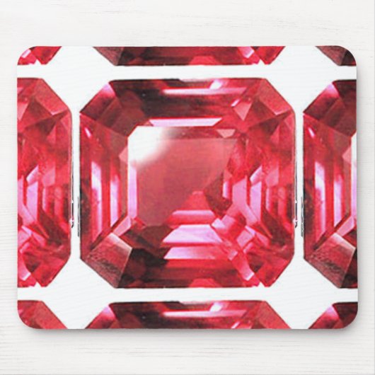 Roze Ruby edelsteen Muismat (Voorkant)