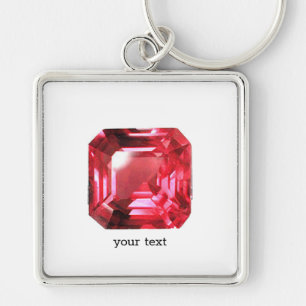 Roze Ruby edelsteen Sleutelhanger