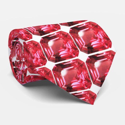 Roze Ruby edelsteen Stropdas (Opgerold)