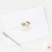 Roze Ruby Greenery Orchid Eucalyptus Ronde Sticker (Envelop)