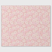 Roze Ruffled bloem wrapping papier (Vlak)