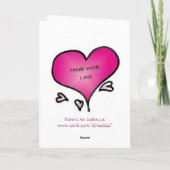 Roze Ruikertjes voor Moederdag Kaart (Achterkant)