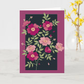 Roze Ruikertjes voor Moederdag Kaart (Gele Bloem)