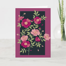 Roze Ruikertjes voor Moederdag Kaart