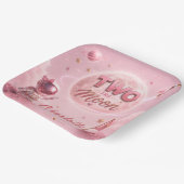 Roze Ruimte Feestje Papieren Bordje (Gebogen)