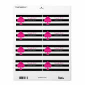 Roze ruimte van schoppen etiket (Full Sheet)