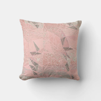 roze ruimtegeometrie kussen