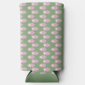 Roze Ruimteschepen Seltzer Blikjeskoeler (Voorkant)