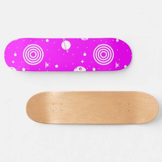 Roze ruimtevaart persoonlijk skateboard (Horizontaal)