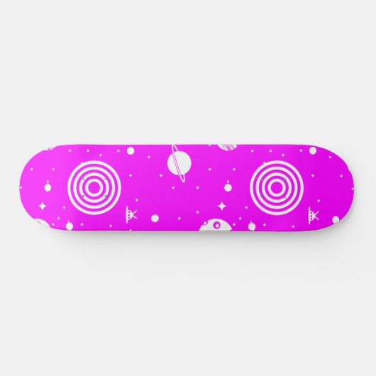 Roze ruimtevaart persoonlijk skateboard (Horizontaal)